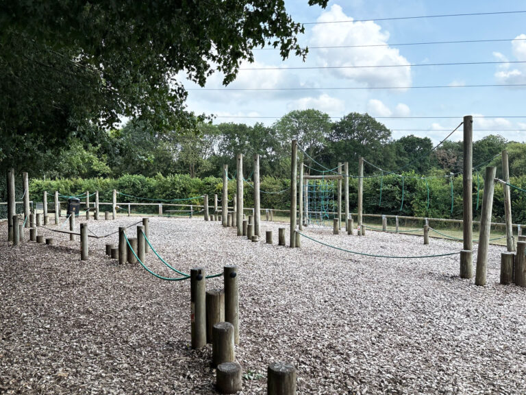 Zebon Copse Play Area in Church Crookham, near Fleet, Hampshire