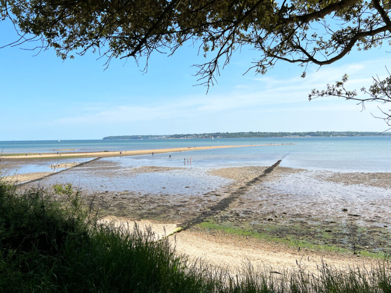 Lepe Beach and Lepe Country Park in Exbury, New Forest Hampshire