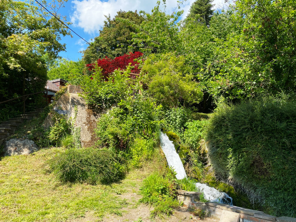 Mill Lane Waterfall, Steep Recreation Ground and Play Area, Steep, Near Petersfield