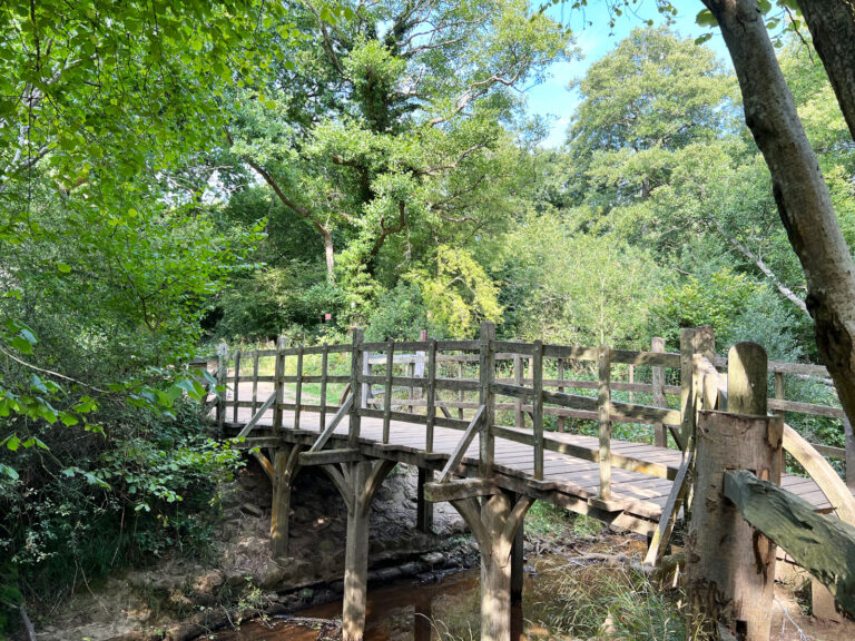 Winnie-the-Pooh Poohsticks at Pooh Bridge in Ashdown Forest near Hartfield, East Sussex