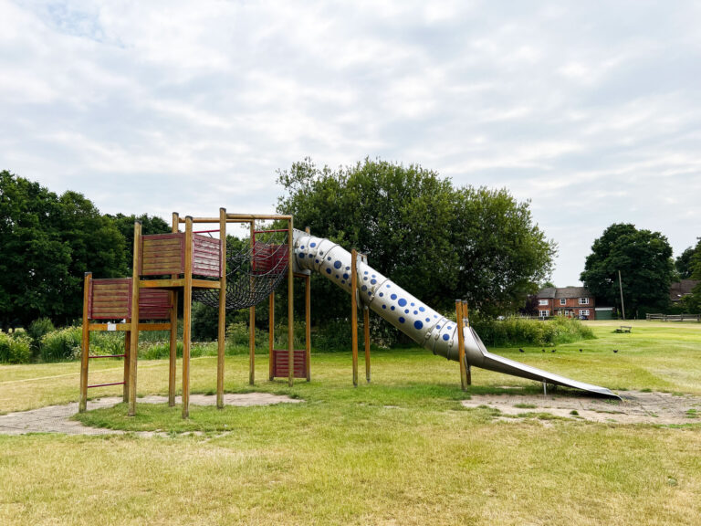 Yateley Green and Yateley Green Play Area in Yateley, Hampshire